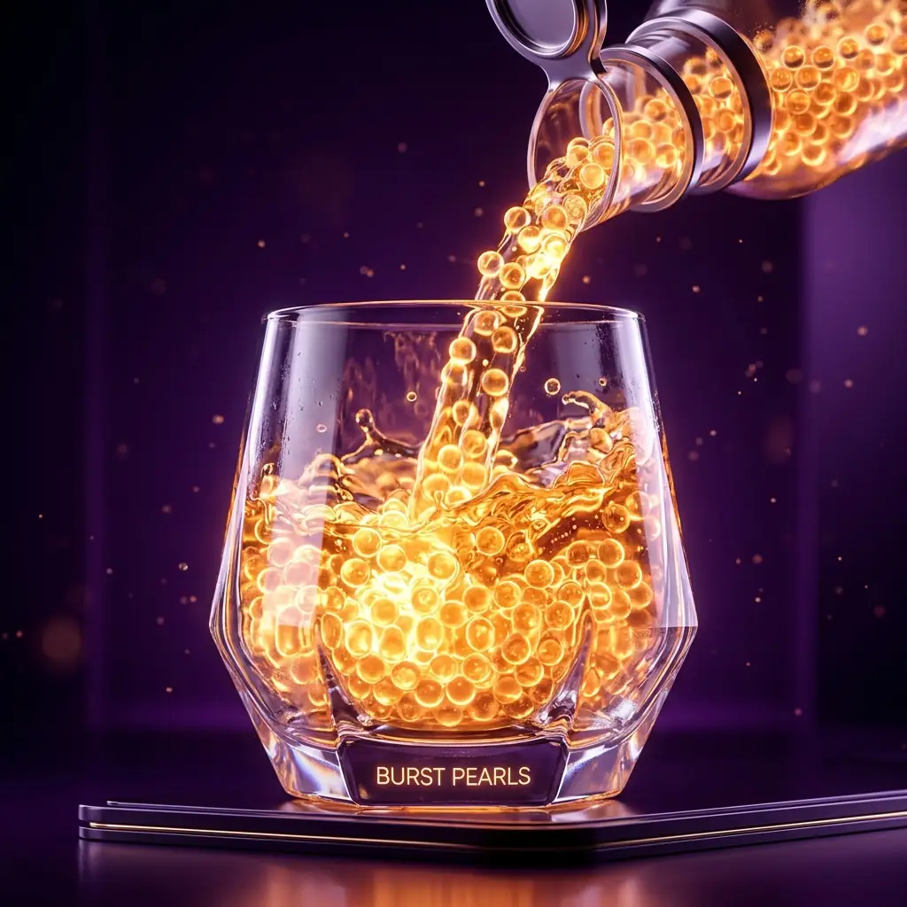 Cup filling with Burst Pearls