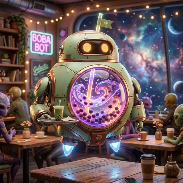 Boba Bot Mascot